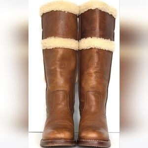 Vintage FRYE CAMPUS Boots With Shearling Accents Size 9